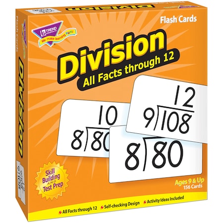 Trend Enterprises Division 0-12 All Facts Skill Drill Flash Cards T53204